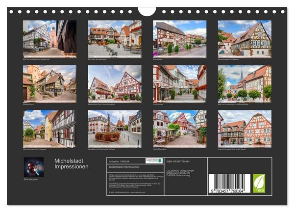 Produktbild: Michelstadt Impressionen (Wandkalender 2026 DIN A4 quer), CALVENDO Monatskalender