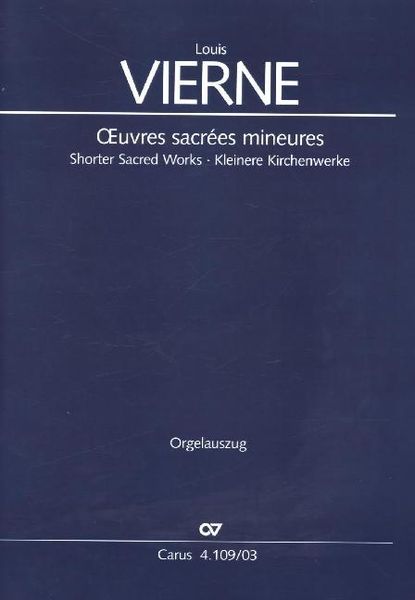 Kleinere Kirchenwerke, Orgelauszug