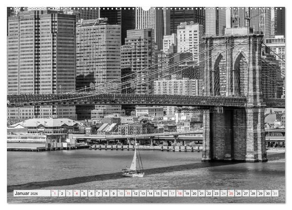 Produktbild: BROOKLYN BRIDGE Das Wahrzeichen von New York City (Wandkalender 2026 DIN A2 quer), CALVENDO Monatskalender