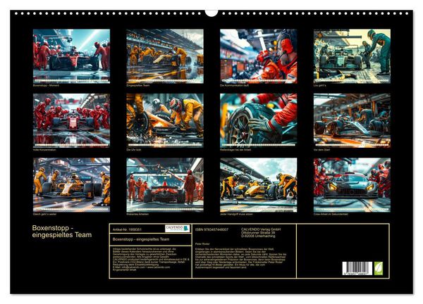 Produktbild: Boxenstopp - eingespieltes Team (Wandkalender 2026 DIN A2 quer), CALVENDO Monatskalender
