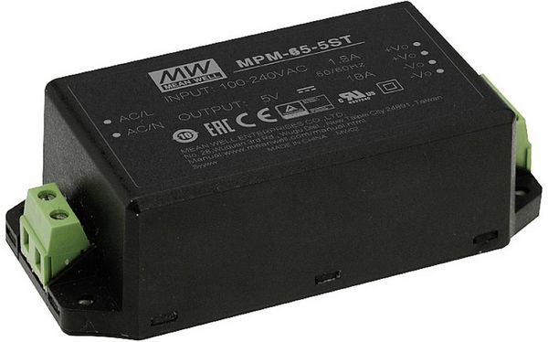 Produktbild: MEAN WELL MPM-65-5ST Schaltnetzteil 5 V/DC 10A 50W
