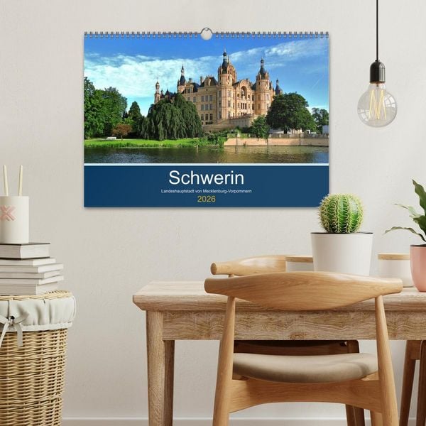 Produktbild: Schwerin - Landeshauptstadt von Mecklenburg-Vorpommern (Wandkalender 2026 DIN A3 quer), CALVENDO Monatskalender