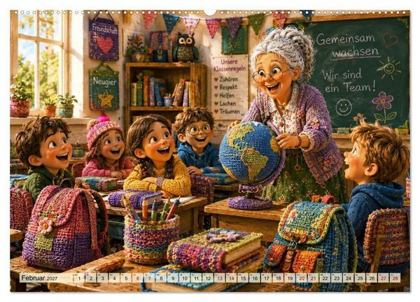 Produktbild: Die strickende Oma (Wandkalender 2027 DIN A2 quer), CALVENDO Monatskalender
