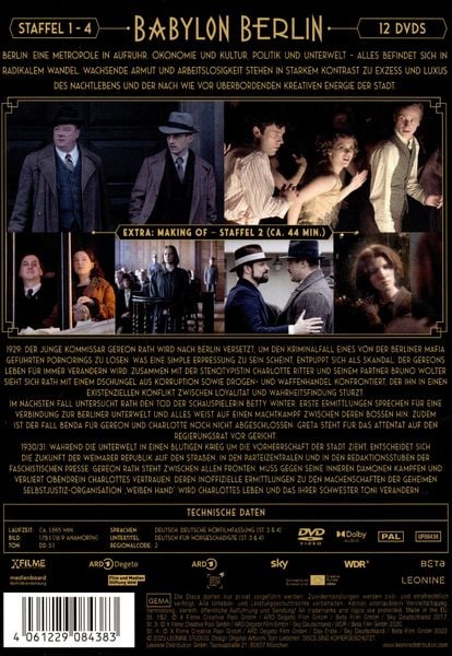 Produktbild: Babylon Berlin - Collection Staffel 1 - 4 [12 DVDs]