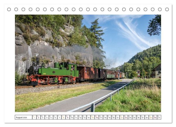Produktbild: Museumsbahnen auf Tour (Tischkalender 2026 DIN A5 quer), CALVENDO Monatskalender