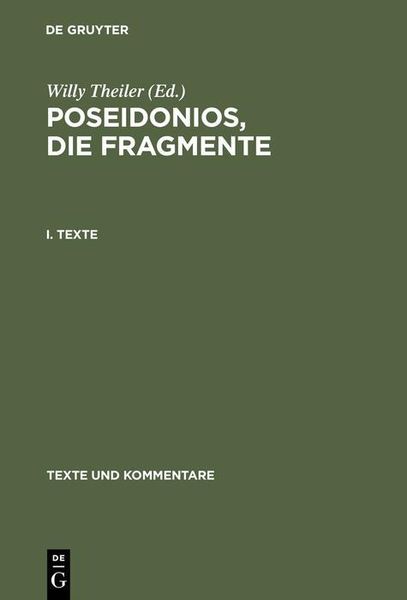 Produktbild: Poseidonios, die Fragmente