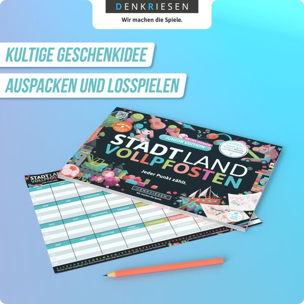 Denkriesen - Stadt Land Vollpfosten® Junior Edition – "Jeder Punkt zählt."