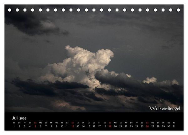 Produktbild: Wolken-Kunstwerke (Tischkalender 2026 DIN A5 quer), CALVENDO Monatskalender