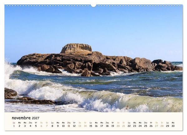 Produktbild: Rochers et mer (Calendrier mural haut de gamme 2027 DIN A2 vertical), CALVENDO calendrier mensuel