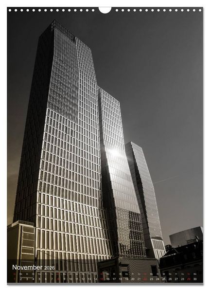 Produktbild: Frankfurt monochrom (Wandkalender 2026 DIN A3 hoch), CALVENDO Monatskalender