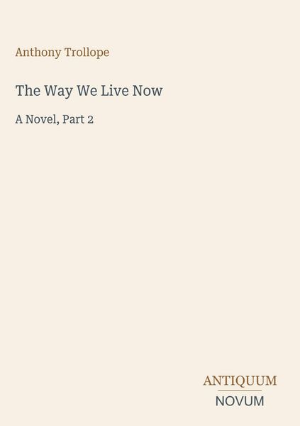 Produktbild: The Way We Live Now