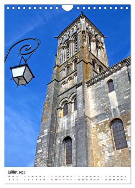 Produktbild: V&eacute;zelay en lumi&egrave;re (Calendrier mural 2026 DIN A4 horizontal), CALVENDO calendrier mensuel