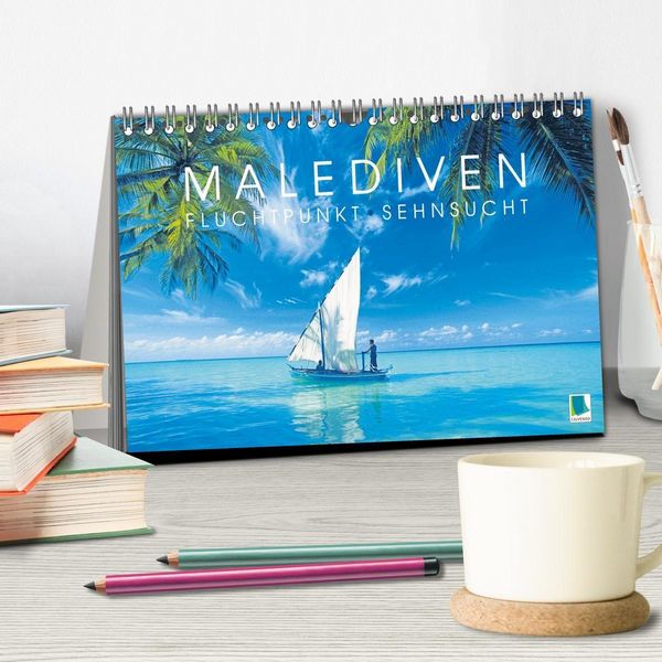 Produktbild: Die Malediven: Fluchtpunkt Sehnsucht (Tischkalender 2027 DIN A5 quer), CALVENDO Monatskalender