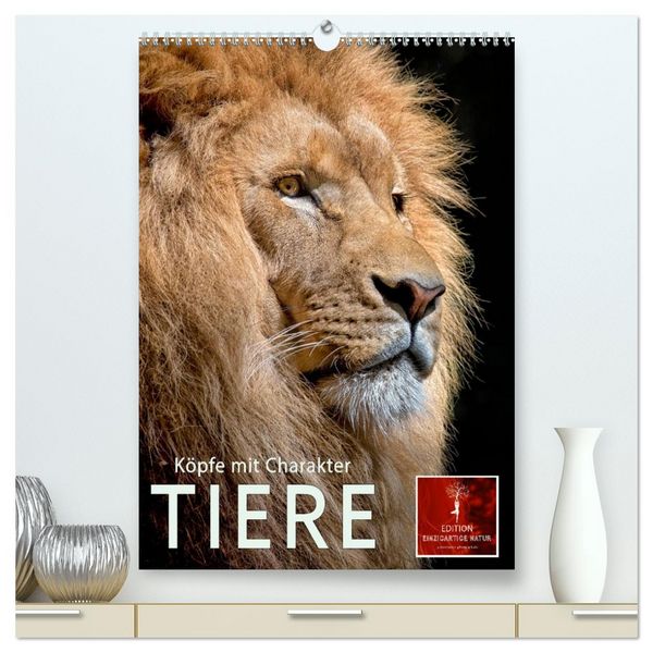 Produktbild: Tiere - K&ouml;pfe mit Charakter (hochwertiger Premium Wandkalender 2026 DIN A2 hoch), Kunstdruck in Hochglanz