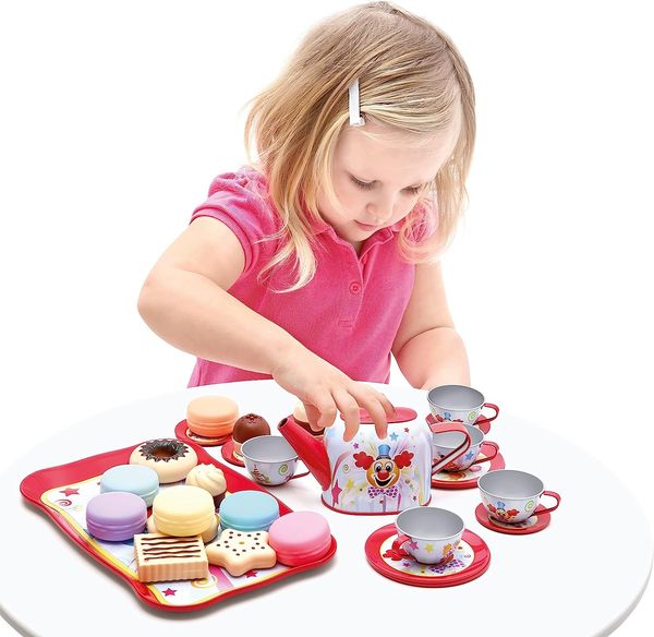 Bino 83399 - Kinder-Teeservice-Set Susie, Kinder-Geschirr-Set, 31-teilig