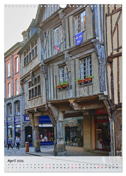 Produktbild: Dinan, die mittelalterliche Perle in der Bretagne (Wandkalender 2026 DIN A3 hoch), CALVENDO Monatskalender