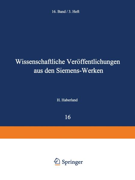 Produktbild: Wissenschaftliche Ver&ouml;ffentlichungen aus den Siemens-Werken