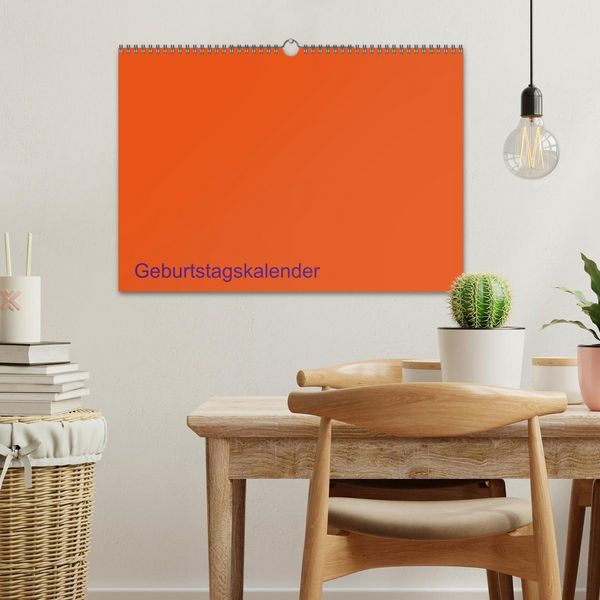 Produktbild: Bastel-Geburtstagskalender orange / Geburtstagskalender (Wandkalender 2026 DIN A3 quer), CALVENDO Monatskalender