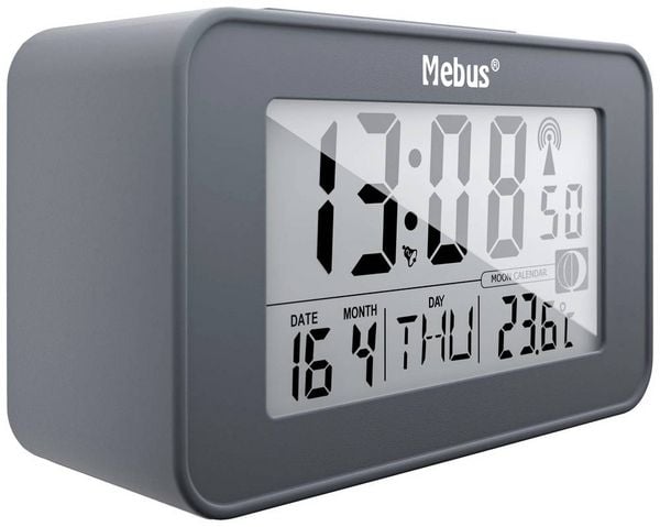 Produktbild: Mebus 51460 Funk Wecker Anthrazit Alarmzeiten 2
