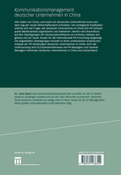 Produktbild: Kommunikationsmanagement deutscher Unternehmen in China