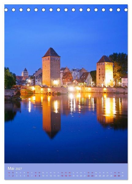Produktbild: Zeitloses Strasbourg. Kan&auml;le, Fachwerk und els&auml;ssisches Flair (Tischkalender 2027 DIN A5 hoch), CALVENDO Monatskalender
