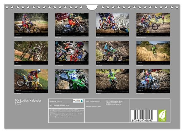 Produktbild: MX Ladies Kalender 2026 (Wandkalender 2026 DIN A4 quer), CALVENDO Monatskalender