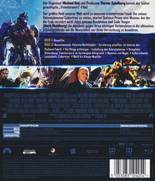 Transformers 5 - The Last Knight  (+ Bonus-Disc)