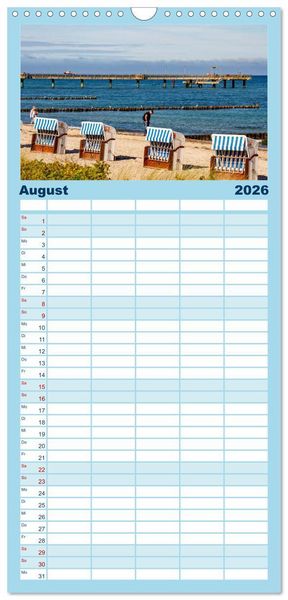 Produktbild: Familienplaner 2026 - Seeheilbad Heiligendamm mit 5 Spalten (Wandkalender, 21 x 45 cm) CALVENDO