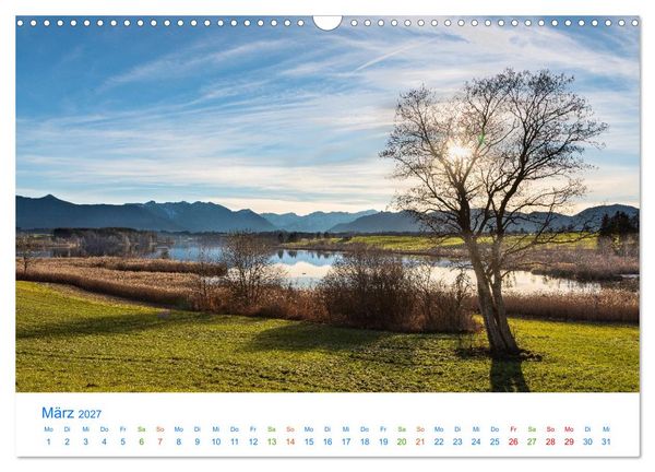 Produktbild: Im blauen Land am Alpenrand (Wandkalender 2027 DIN A3 quer), CALVENDO Monatskalender