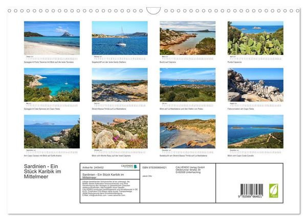Produktbild: Sardinien - Ein St&uuml;ck Karibik im Mittelmeer (Wandkalender 2027 DIN A3 quer), CALVENDO Monatskalender