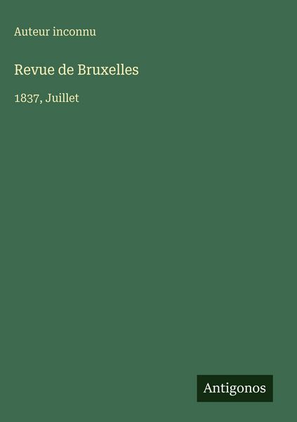Produktbild: Revue de Bruxelles