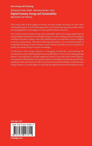 Produktbild: Digital Economy, Energy and Sustainability