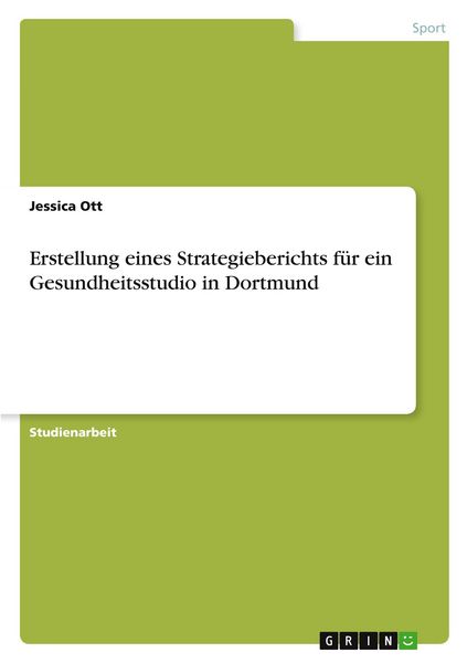 Produktbild: Erstellung eines Strategieberichts f&uuml;r ein Gesundheitsstudio in Dortmund