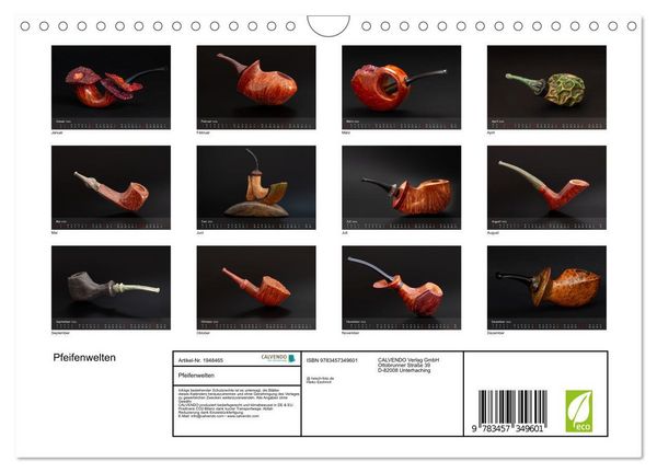 Produktbild: Pfeifenwelten (Wandkalender 2026 DIN A4 quer), CALVENDO Monatskalender