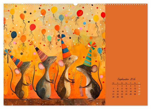 Produktbild: Wenn Tiere feiern (Wandkalender 2026 DIN A2 quer), CALVENDO Monatskalender