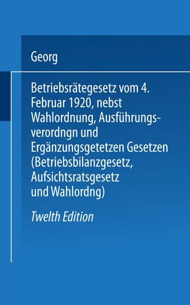 Produktbild: Betriebsr&auml;tegesetz
