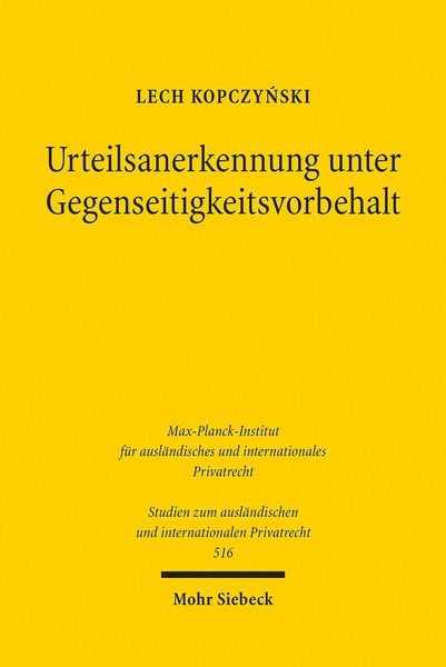 Produktbild: Urteilsanerkennung unter Gegenseitigkeitsvorbehalt