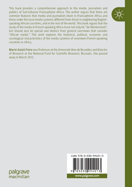Produktbild: Politics and Journalism in Francophone Africa