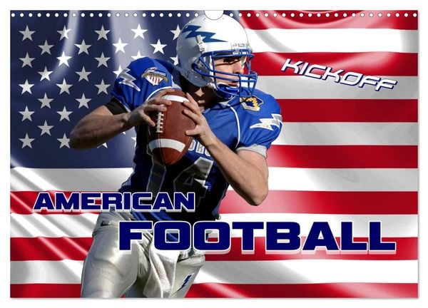 American Football - Kickoff (Wandkalender 2025 DIN A3 quer), CALVENDO Monatskalender