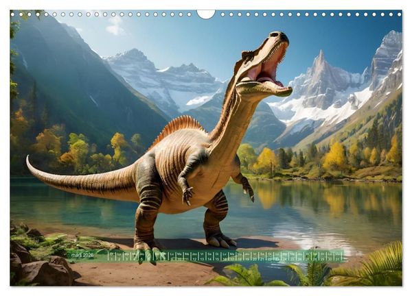 Produktbild: Un voyage vers le pass&eacute; - D&eacute;couverte de la faune (Calendrier mural 2026 DIN A3 vertical), CALVENDO calendrier mensuel