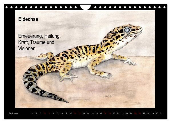 Produktbild: Krafttiere in Aquarell (Wandkalender 2026 DIN A4 quer), CALVENDO Monatskalender