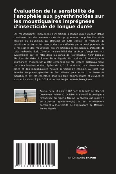 Produktbild: &Eacute;valuation de la sensibilit&eacute; de l'anoph&egrave;le aux pyr&eacute;thrino&iuml;des sur les moustiquaires impr&eacute;gn&eacute;es d'insecticide de longue dur&eacute;e