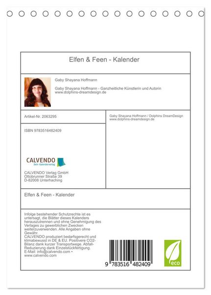Produktbild: Elfen & Feen - Kalender (Tischkalender 2026 DIN A5 hoch), CALVENDO Monatskalender