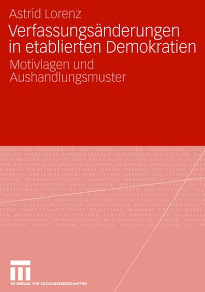 Produktbild: Verfassungs&auml;nderungen in etablierten Demokratien