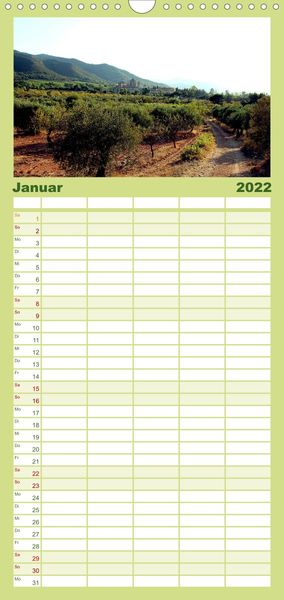 Produktbild: Familienplaner Zisterzienserroute in Katalonien (Wandkalender 2022 , 21 cm x 45 cm, hoch)