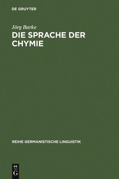 Produktbild: Die Sprache der Chymie