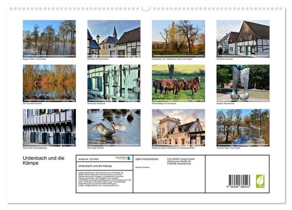 Produktbild: Urdenbach und die K&auml;mpe (hochwertiger Premium Wandkalender 2027 DIN A2 quer), Kunstdruck in Hochglanz