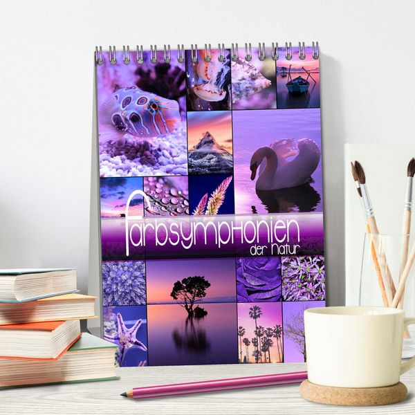 Produktbild: Farbsymphonien der Natur (Tischkalender 2026 DIN A5 hoch), CALVENDO Monatskalender
