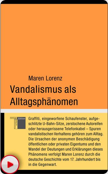 Produktbild: Vandalismus als Alltagsph&auml;nomen