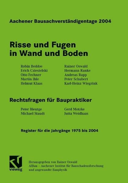Produktbild: Aachener Bausachverst&auml;ndigentage 2004